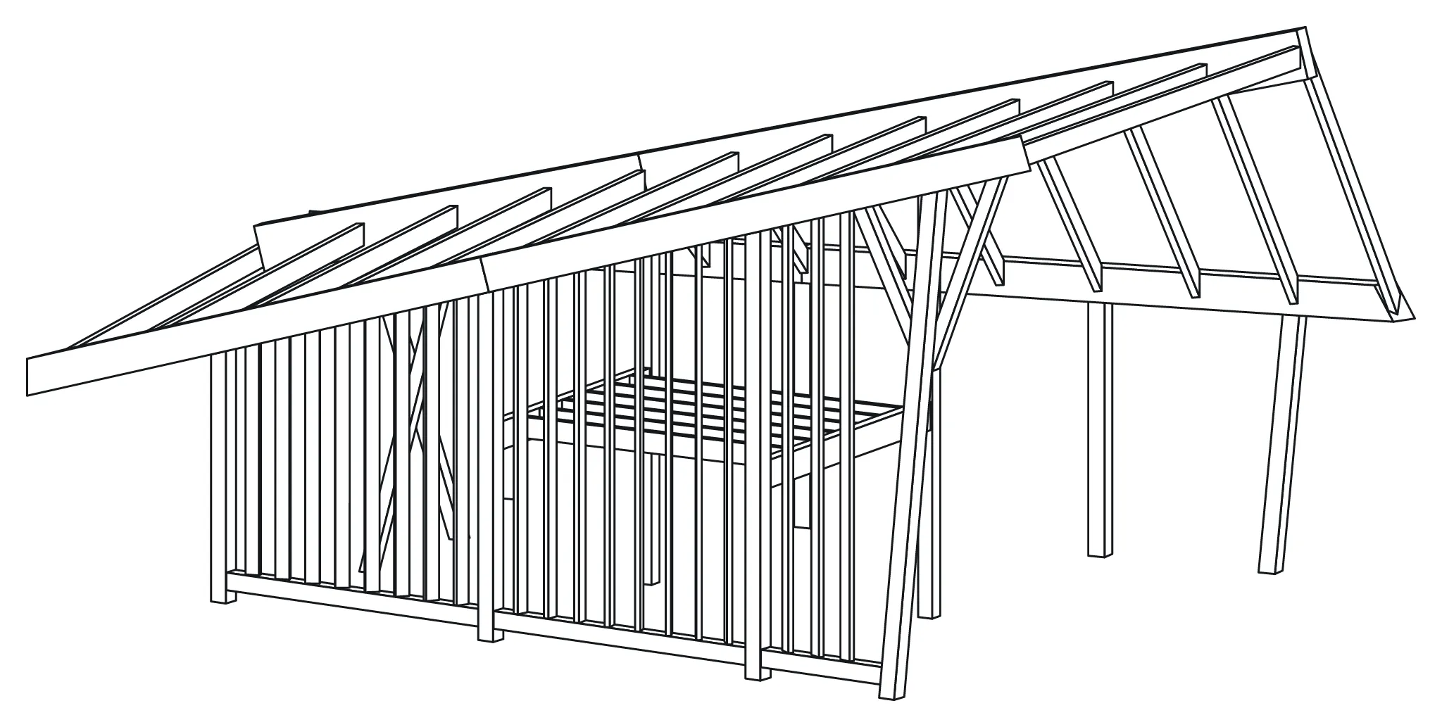A forest house with a leaf-shaped roof, designed by an AI assistant
